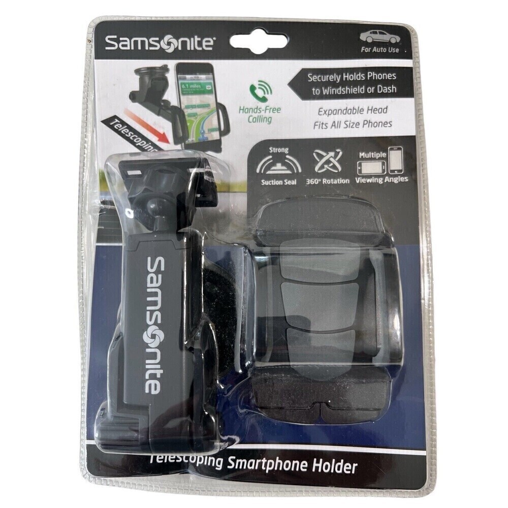 Samsonite Car Telescoping Smartphone Holder Mount Fits All Phone Hands Free